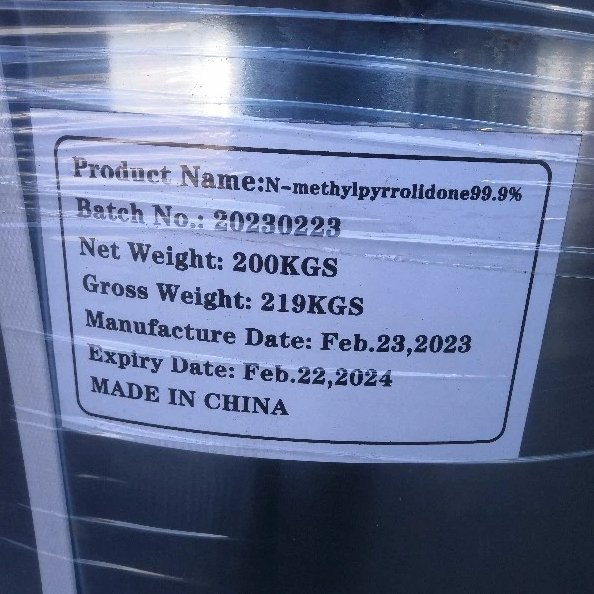 عامل تنظيف عديم اللون من الدرجة الإلكترونية 200 كجم طبل حديد N- ميثيل بيروليدون NMP CAS 872-50-4