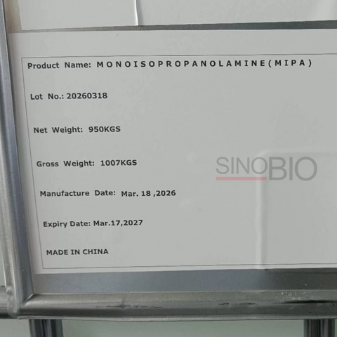 الجملة الصناعية الصف MIPA Monoisopropanolamine CAS 78-96-6 لمضافات الأسمنت وسوائل الأشغال المعدنية